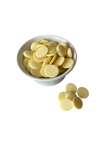 White chocolate pellets. 200g & 400g bags